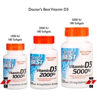 ✅READY STOCK✅ Doctor's Best, Vitamin D3, D-3, D 3, 1000 IU, 2000 IU & 5000 IU 180 softgels