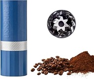 1Zpresso Q Air Manual Coffee Grinder-Blue, Mini Slim Travel Sized Fits in the plunger, Stainless Ste