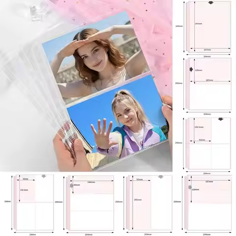 Inner Page Card Binder B5 Photocard Binder Sheets Transparent PP Acid Free Photo Album Refill Pages 