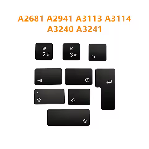 Black keycap Applicable For Caps lock Shift Delete Fn Return Tab keycap UK Layout A2681 A2941 A3113 