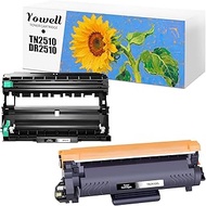 Yowell 1x TN2510XL and 1x DR2510 Drum Compatible with Brother TN2510XL DR-2510 Drum Unit for Brother