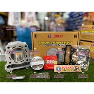 LC135 Y15 CERAMIC BLOCK 57MM 62MM 65MM TOBAKI WITH FORGED PISTON TOBAKI 57MM 62MM 65MM STD SLEEVE BL