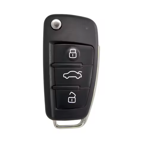 Okey Remote Car Key Shell Replacement Case For Audi A2 A3 A4 A6 A6L A8 Q7 3 Buttons Without Logo Car