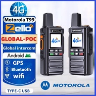 Motorola T99 Zello wilkie talkie 4G 3G 2G ซิมการ์ด Android เครือข่าย WIFI โทรศัพท์มือถือ วิทยุระยะไก