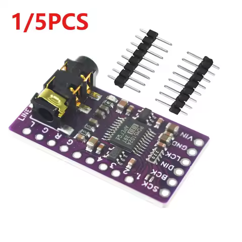 1/5pcs GY-PCM5102 Interface I2S IIS DAC Decoder Board PCM5102A HiFi Audio DAC Module for Raspberry P