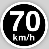 [LTA Approved] 70km/h / 60km/h / 50km/h (High Quality Vinly Sticker) 15cm round Van Lorry Bus Decal