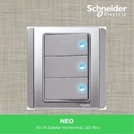 Schneider Electric Neo 3G 1A Led Switch biru E3033H1_Ebgs_G3