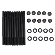 winnsg Cylinder Head Stud Kit Bolts Nuts ARP 208-4305 for Honda Civic 1996-2000 D16Y7 D16Y8
