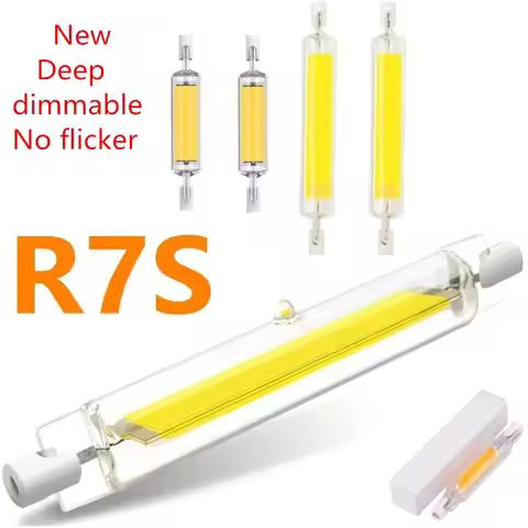 Deep Dimmable No Flicker R7S Corn Lamp LED COB Tube Bulb 78MM 118MM J78 J118 Replace Halogen Light 1
