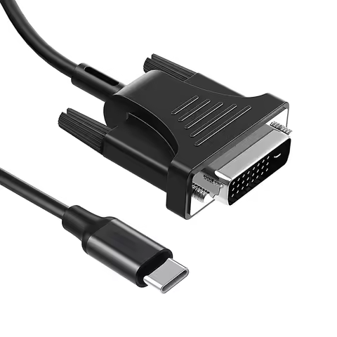 2M USB C to DVI Adapter Cable for Monitor Projector Thunderbolt3 Type-C to DVI(24+1) Converter Cord 