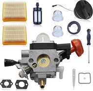 Mtanlo Carburettor Kit for Stihl FS91 FS111 FS89 KM91R KM111R FC111 Brush Cutter Carburetor with Fue