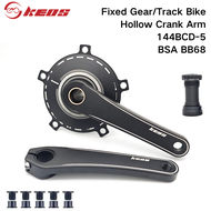 KEOS venue car fixed-fly bicycle crank chainring 144BCD hollow one-piece aluminum alloy closed chain