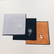 刺繡包邊茶巾 蒲公英/白花