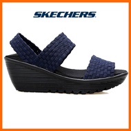 Skechers_รองเท้าแตะผู้หญิง Cali Rumbler Wave สตรี รองเท้าแตะส้นเตารีด ส้นสูง ทอรองเท้า - 31778-BBK