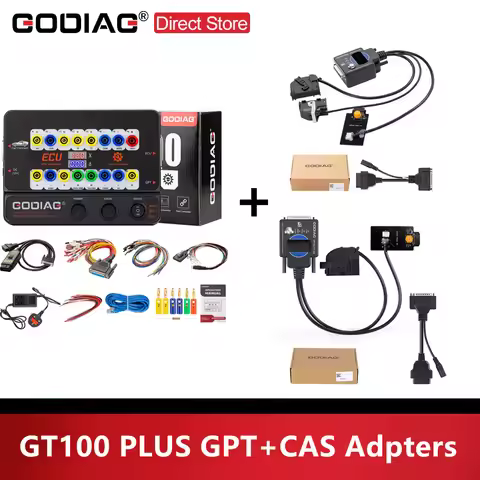 GODIAG GT100 PLUS GPT ENET DOIP 24V-12V AUTO TOOLS OBD II Break Out Box ECU Connector + CAS1/CA2+CAS