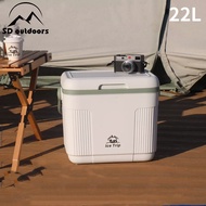 22L Outdoor Ice Box Cooler Freezer with Ice Brick Camping Picnic Fishing Box