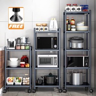 JHVN Bestseller 5 I 4 I 3 Layer Steel Metal Rack Organizer Kitchen Bathroom Shelf Rack with wheels