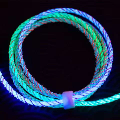 Everglide RGB Light Cable Flow Luminous Cable USB for Mechanical Keyboard can support 8k USB C Wire 