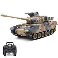 Leopmase Remote Control Tank, 2.4Ghz 15 Channel 1/18 M60 Main Battle RC Tank Two Rechargeable Batter