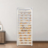 [lzdxwcke3pu] Transparent PVC Baker Rack Cover Dustproof Storage Rack Shield for Kitchen Display Bak
