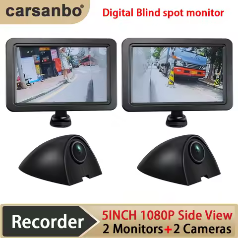 Carsanbo Car Blind Spot Monitor System Dvr Playback Function 5 Inch Ips Monitor AHD 1080P Camera HD 