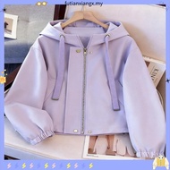 Women's Loose Fit Casual Anorak Jacket Cropped Sporty Windbreaker