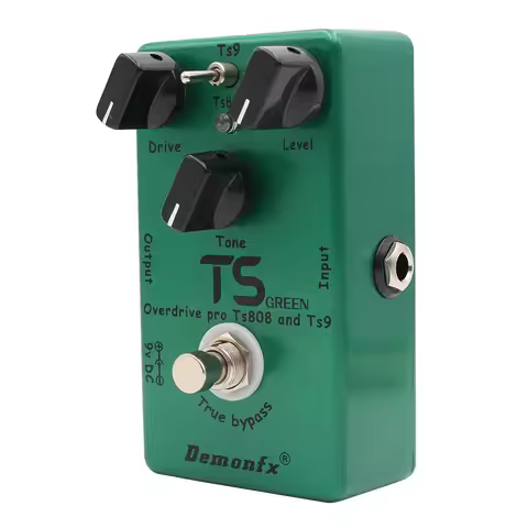 2 in 1 Overdrive Booster Pedal TS GREEN United together the classic TS9 and TS808, Perfect Upgraded 