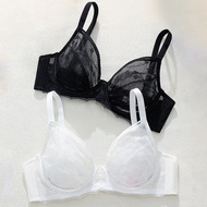 34-44BCD Plus Size Frameed Ultra-Thin Deep V Lace Underwear Sexy Comfortable Push-Up Bra Women
