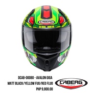 CABERG Avalon Giga Matt Blk/Yellow Fuo/Red Fluo Full Face Helmet (M-XL) (Made in Italy) DCAB-00080