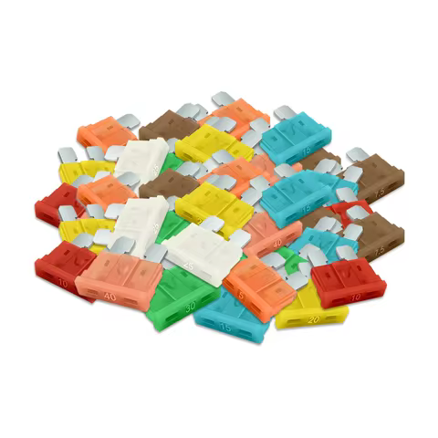 100Pcs 58V ATO Blade Fuses 5A 7.5A 10A 15A 20A 30A 40A Car Fuses 12V 24V 32V 48V Automotive Fuse for