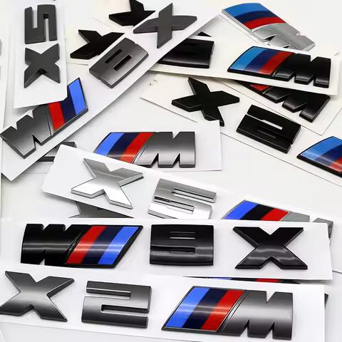 Car Trunk Badge Logo Sticker M Series Numbers Sticker ABS Emblem For BMW M2 M X3 M4 X5M M6 M7 F48 G0