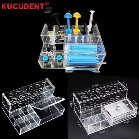 Acrylic Dental Composite Resin Syringe Organizer Storage Box Placer Holder Applicator Dispenser Dent