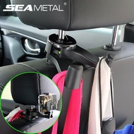 Car Seat Headrest Hooks Durable Car Back Seat Hanger Dual-layer 360 Degree Rotation Hook with Mobile