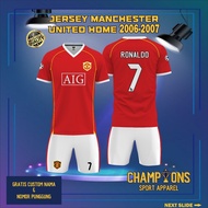 Custom MANCHESTER UNITED 2006-2007 Football Jersey – Full Printing Dryfit Milano