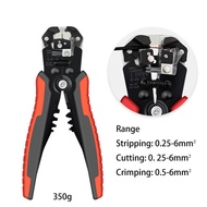 คีมปอกสายไฟ มัลติฟังก์ชั่น สามารถใช้เป็นคีมตัด คีมปอก และย้ำหางปลา ในตัวเดียว สามารถปอกสายไฟได้ขนาดต
