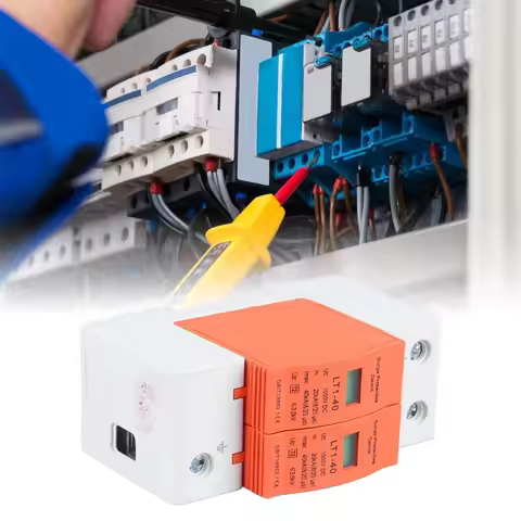 Durable 2P Voltage Arrester Device 1000V DC 20KA-40KA DC Photovoltaic Protector Overvoltage Protecti
