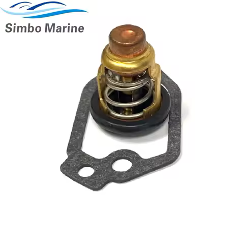 Fits for Yamaha Outboard 50 ℃ Thermostat 25N 94 6E5-12411-30 688-12411-10 & Gasket 61A-12414-A0 6H4-