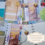 Map Binder A6 Travel Diary-Binder Note Plus-Notebook A6 Orji