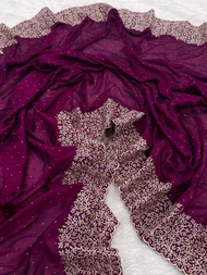 HEAVY EMBROIDERY AND FULL STONE SAREE