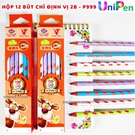 ̣̣(P999) Box of 12 2B G-STAR P999 Positioning Pencils Helps Children Hold Correct Posture, Wooden Pe