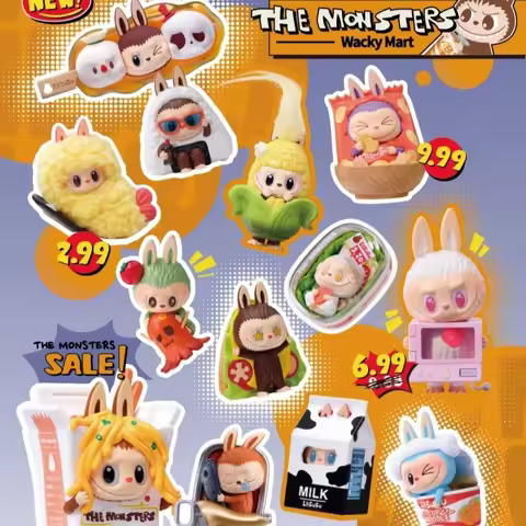 original POP MART LABUBU The Monsters Series Labubu Wacky Mart Blind Box Trendy Cute Figures Labubu 