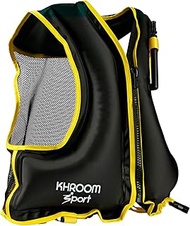 Khroom Inflatable Snorkel Vest Adults and Teenagers 59" - 75", 90-200 lbs lbs | Weighs only 400 Gram