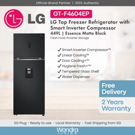 LG 449L Top Freezer Refrigerator with Smart Inverter Compressor (Essence Matte Black) (GT-F4604EP)