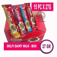 PRODUK TERLARIS! Cokelat Delfi Dairy Milk 25 gr Isi 15 pcs Box Coklat Bars 25 gram X 15 [SALE TERBAT
