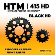 415HD SPROCKET SET BLACK FRONT + REAR CT115 CT115S MODENAS SPROCKET HTM RK