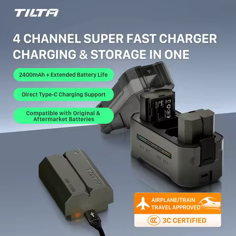 TILTA Camera Battery for Sony NP-FZ100 Battery Portable Charging Station Rechargeable Batteries Batt
