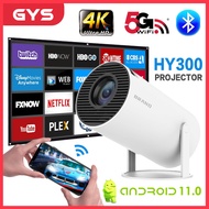 HY300 Smart Projector Android 11.0 MINI Portable 5G WIFI Home Cinema 720P for SAMSUNG A pple Android Mobile Phone Outdoor 1080P 4K Movie HDM I