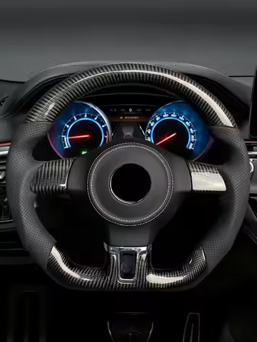 Racing Carbon Fiber Steering Wheel for Volkswagen Golf 6 MK6 GTI GTD R 2009-2013 Polo R-Line Upgrade