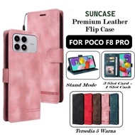 HP SUNCASE poco f8 pro xiaomi cover multi-function flip case wallet leatherhp