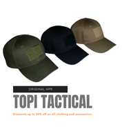 IM - Topi Tactical With Velcro Polos Free PatTopi Hitam Tactical Velcro - Topi Tactical Pria/Topi Ri